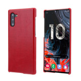 Red Elegant Genuine Leather Samsung Galaxy Note 10 Case | Samsung Galaxy Note 10 Genuine Leather Covers | Samsung Galaxy Note 10 Leather Cases | iCoverLover