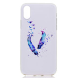 Prismatic Feathers Grippy iPhone XS & X Case | Protective iPhone XS & X Cases | Protective iPhone XS & X Covers | iCoverLover