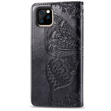 For iPhone 11 Pro Max Case, Butterfly Embossed PU Leather Wallet Folio Cover, Kickstand | iCoverLover.com.au