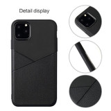 Ultra-thin Shockproof Soft TPU + Leather Case for iPhone 11 Pro, Black