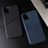 Ultra-thin Shockproof Soft TPU + Leather Case for iPhone 11 Pro, Black