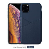 Ultra-thin Shockproof Soft TPU + Leather Case for iPhone 11 Pro, Blue
