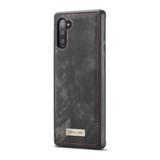 Detachable  Folio Leather Case , Card Slot & Holder & Zipper Wallet & Photo Frame for Galaxy Note 10, Black