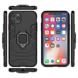 Panther PC + TPU Shockproof Protective Case , Magnetic Ring Holder for iPhone 11 Pro Max , Black