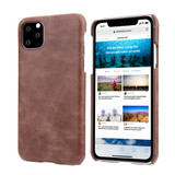 iPhone 11 Case Coffee Elegant Genuine Leather Back Shell Cover | iPhone 11 Genuine Leather Covers | iPhone 11 Leather Cases | iCoverLover