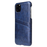 iPhone 11 Case Blue Deluxe PU Leather Back Shell with 2 Card Slots, Ultra Slim Build & Impact-Resistant | Leather iPhone 11 Covers | Leather iPhone 11 Cases | iCoverLover