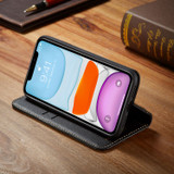 iPhone 11 Case Black Fierre Shann Genuine Cowhide Leather Cover