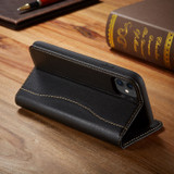 iPhone 11 Case Black Fierre Shann Genuine Cowhide Leather Cover