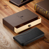 iPhone 11 Case Black Fierre Shann Genuine Cowhide Leather Cover