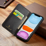 iPhone 11 Pro Max Case Black Fierre Shann Genuine Cowhide Leather Cover