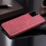 For iPhone 11 Pro Max X-level Vintage Series Cowboy Texture Flexible Leather Case, Red
