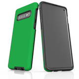 Samsung Galaxy S10 Case, Armour Tough Protective Cover, Green