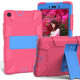 For Galaxy Tab A8.0 2019 / T290 Shockproof Two-Color Silicone Protection Case with Hot Pink+Blue | iCoverLover Australia