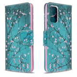 For Galaxy S20 Ultra Colored Drawing Pattern Folio PU Leather Case with & Card Slots & Wallet Plum Blossom | iCoverLover Australia