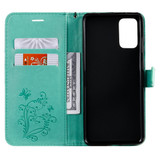 For Samsung Galaxy S20 Ultra Case, Pressed Butterflies Pattern PU Leather Wallet Cover with Stand & Lanyard | iCoverLover.com.au