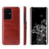 Samsung Galaxy S21 Ultra/S21+ Plus/S21/S20/20+/S20 Ultra Case Deluxe Leather Protective Cover Brown | iCoverLover Australia