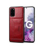 For Samsung Galaxy S20+ Plus PU Leather Wild Horse Texture Protective Case, Red | iCoverLover Australia