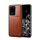 For Samsung Galaxy S20 Ultra PU Leather Wild Horse Texture Protective Case, Coffee | iCoverLover Australia