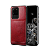 For Samsung Galaxy S20 Ultra PU Leather Wild Horse Texture Protective Case, Red | iCoverLover Australia