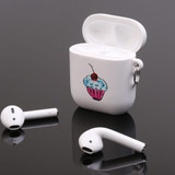 AirPods 1 & 2 Case, Protective TPU Box with Hook, Drawn Cherry-on-Top Sundae | iCoverLover Australia