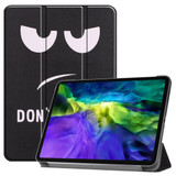 For iPad Pro 11in (2021,2020,2018) Smart Karst Painted PU Leather Case 3-Fold Holder, Don't Touch Me | iPad Pro 11in Cases | iCoverLover.com.au