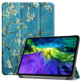 For iPad Pro 11in (2021,2020,2018) Smart Karst Painted PU Leather Case 3-Fold Holder, Apricot Blossom | iPad Pro 11in Cases | iCoverLover.com.au