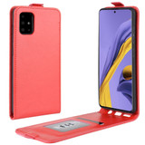 For Samsung Galaxy A51 4G Case, Vertical Flip Leather Protective Cover, Red | iCoverLover Australia