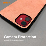 iPhone 11, 11 Pro & 11 Pro Max Case Fabric Texture Orange Cover & Tempered Glass Screen Protector | iCoverLover Australia