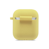 Apple AirPods 1 / 2 Case Wireless Earphone Silicone Soft Protective Cover with Carabiner & Earplugs Yellow