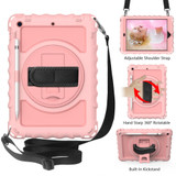 For iPad 10.2in (2021,2020,2019) 360 Degree Rotating, Kickstand Shockproof,Shoulder Strap,Hand Strap, Rose GoldiPad Cases | iCoverLover.com.au