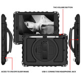 For iPad 10.2in (2021,2020,2019) , 360 Rotating Cover, Pencil Holder, Stand, Shoulder & Hand Strap | iCoverLover.com.au