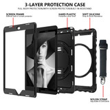 For iPad 10.2in (2021,2020,2019) , 360 Rotating Cover, Pencil Holder, Stand, Shoulder & Hand Strap | iCoverLover.com.au