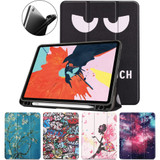 For iPad Air 10.9in (2020) Case, Drawing PU Leather Cover with 3-Fold Stand, Sleep/Wake Function, Pen Slot | iCoverLover.com.au