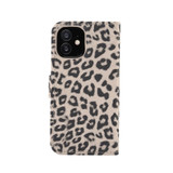 For iPhone 12, 12 mini, 12 Pro Case, Leopard Pattern PU Leather Wallet Cover, Card Slots & Stand, Grey | iCoverLover.com.au