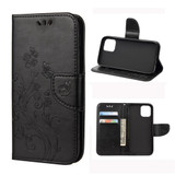 For iPhone 12 Pro Max Butterfly Flower Pattern Folio PU Leather Case,Holder, Card Slots, Wallet, Black | iCoverLover Australia