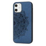 iPhone 12, 12 mini, 12 Pro, 12 Pro Max Case, Fabric Textured Mandala Print Back Cover, Magnetic Insert, Blue | iCoverLover Australia