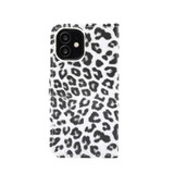 For iPhone 12, 12 mini, 12 Pro, 12 Pro Max Case, Leopard Pattern PU Leather Wallet Cover, Card Slots & Stand, White | iCoverLover Australia