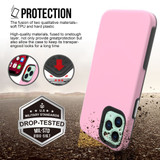 iPhone 12 Pro Max/12 Pro/12 mini Case, Shockproof Protective Cover Pink