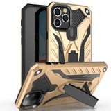 iPhone 12 / 12 Pro (6.1in) Case, Armour Strong Shockproof Tough Cover with Kickstand, Gold