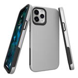 iPhone 12 / 12 Pro (6.1in) Case Armour Shockproof Strong Light Slim Cover Silver