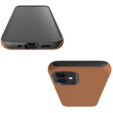 For iPhone 14 Pro Max/14 Pro/14 Plus/14, 13 Pro Max/13 Pro/13 & Older Case, Protective Back Cover, Brown | Shockproof Cases | iCoverLover.com.au