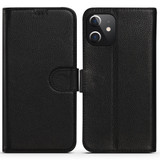 iPhone 12 Pro Max/12 Pro/12 mini Case, Fashion Cowhide Genuine Leather Wallet Cover, Black | iCoverLover Australia