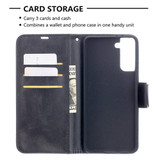 For Samsung Galaxy S21 Ultra/S21+ Plus Case, Folio PU Leather Wallet Cover, Stand & Lanyard, Black | iCoverLover.com.au | Phone Cases
