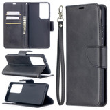 For Samsung Galaxy S21 Case Ultra Case Lambskin Texture Folio PU Leather Cover, Wallet, Kickstand & Lanyard, Black | iCoverLover.com.au | Phone Cases