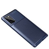 For Samsung Galaxy S21 Ultra/S21+ Plus/S21 Case, Carbon Fiber Texture Protective TPU Cover, Blue | iCoverLover.com.au | Phone Cases