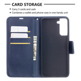 For Samsung Galaxy S21 Ultra/S21+ Plus Case, Folio PU Leather Wallet Cover, Stand & Lanyard, Blue | iCoverLover.com.au | Phone Cases