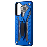 Samsung Galaxy S21 Ultra/S21+ Plus/S21 Case Armour Shockproof Tough Cover with Kickstand Blue