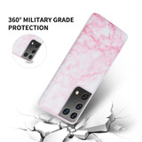For Samsung Galaxy S21 Ultra/S21+ Plus/S21 Case, TPU Glossy Marble Pattern Protective Cover, Light Pink | iCoverLover.com.au | Phone Cases