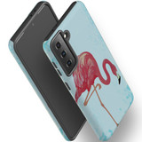 For Samsung Galaxy S23 Ultra, S23+ Plus, S23, S22 Ultra, S22+, S22, S21 Case, Protective Cover, Vintage Flamingo | Protective Cases | iCoverLover.com.au