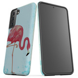 For Samsung Galaxy S22 Ultra/S22+ Plus/S22,S21 Ultra/S21+/S21 FE/S21 Case, Protective Cover, Vintage Flamingo | iCoverLover.com.au | Phone Cases